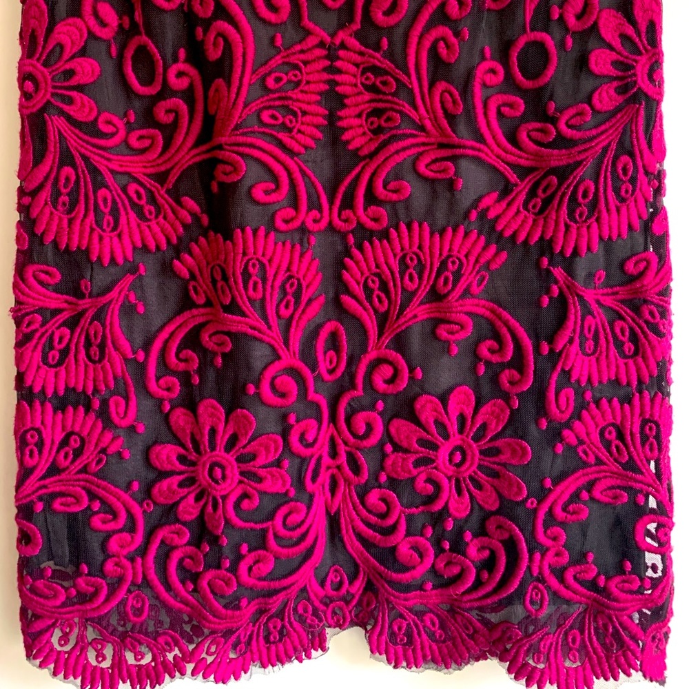 ANTHROPOLOGIE Embroidered Tulle Skirt